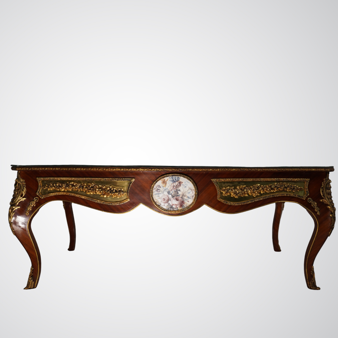 Antique Louis XV Style Gilt Bronze Mounted Coffee Table