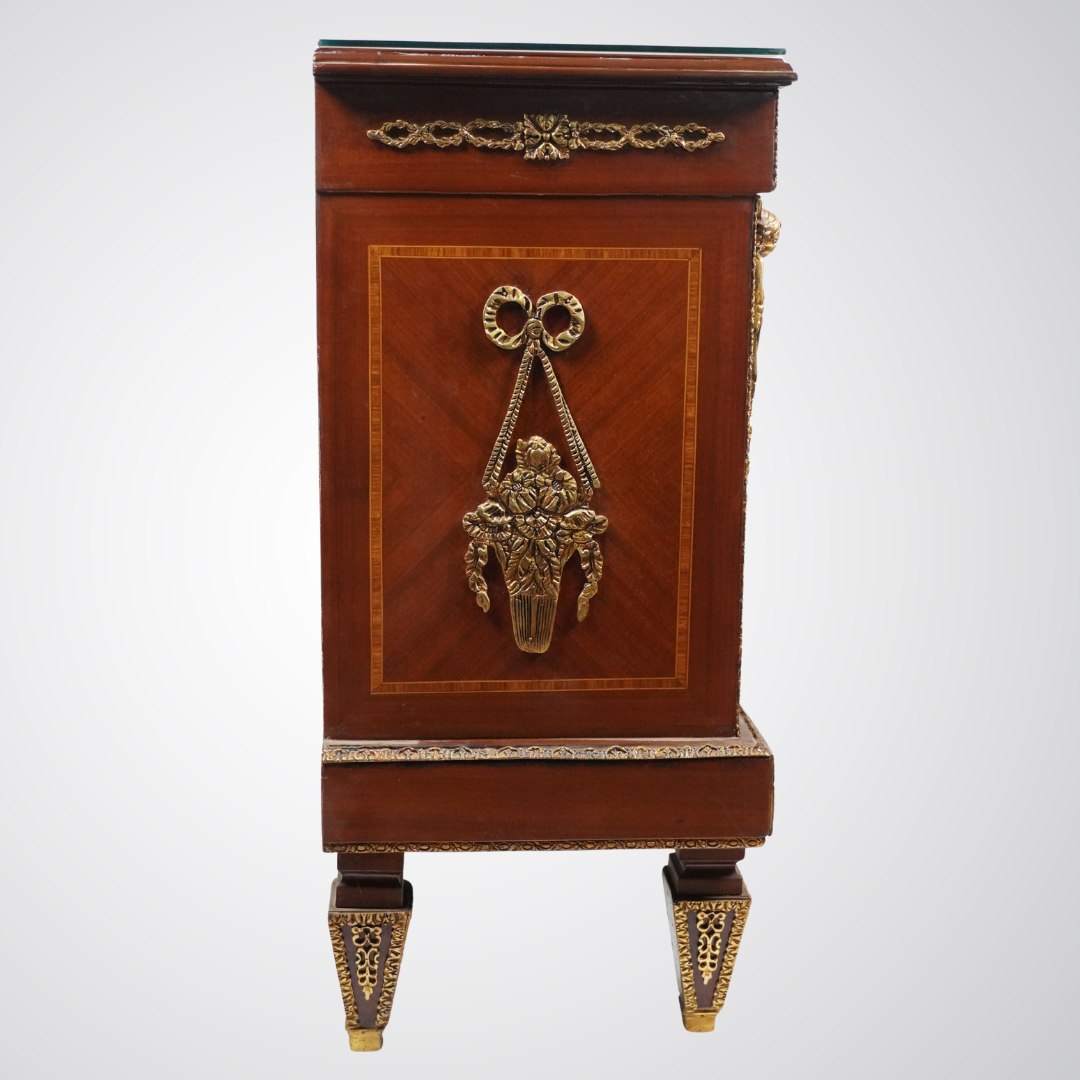 Luxurious Antique French Commode with Ormolu Mounts and Marble Top