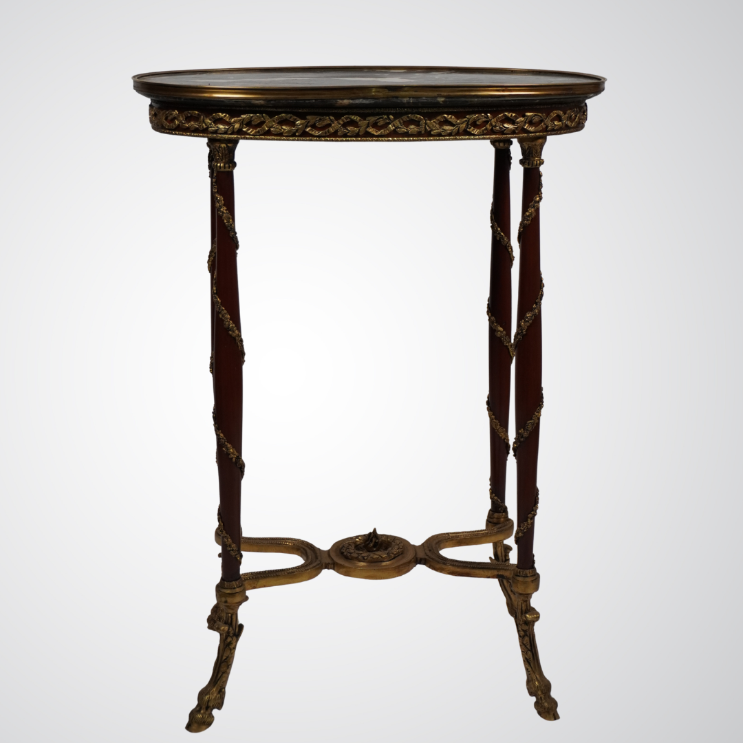 Rococo Revival Console Table with Gilt Accents