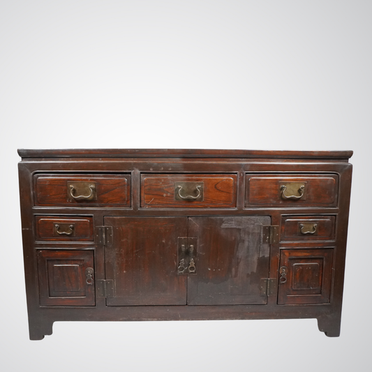 Antique Chinese Sideboard with Drawers and Cabinets