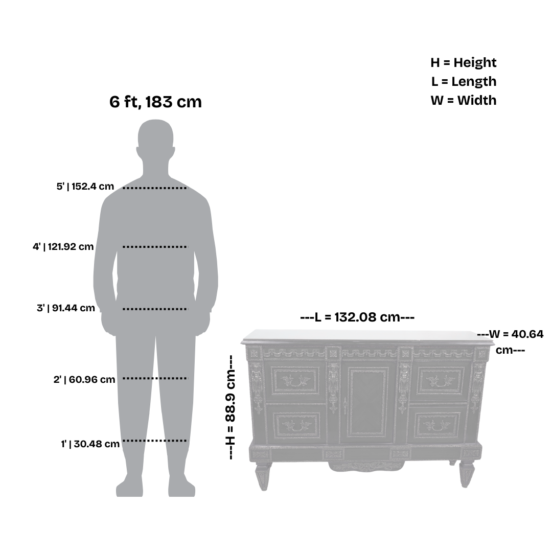 Luxurious Antique French Commode with Ormolu Mounts and Marble Top