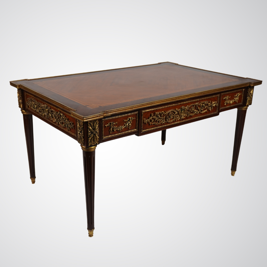 Elegant Louis XVI Style Coffee Table with Ormolu Mounts