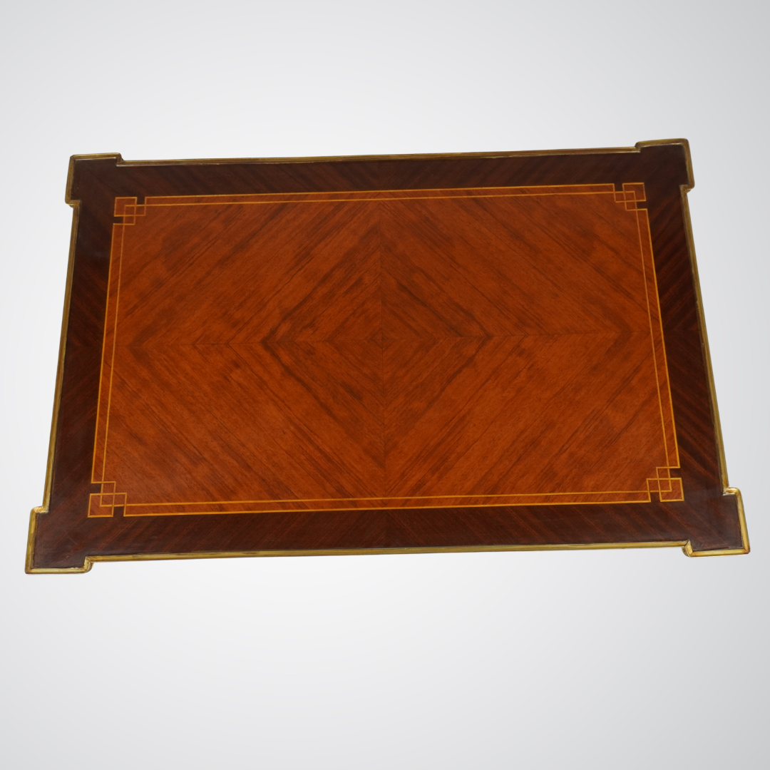 Elegant Louis XVI Style Coffee Table with Ormolu Mounts