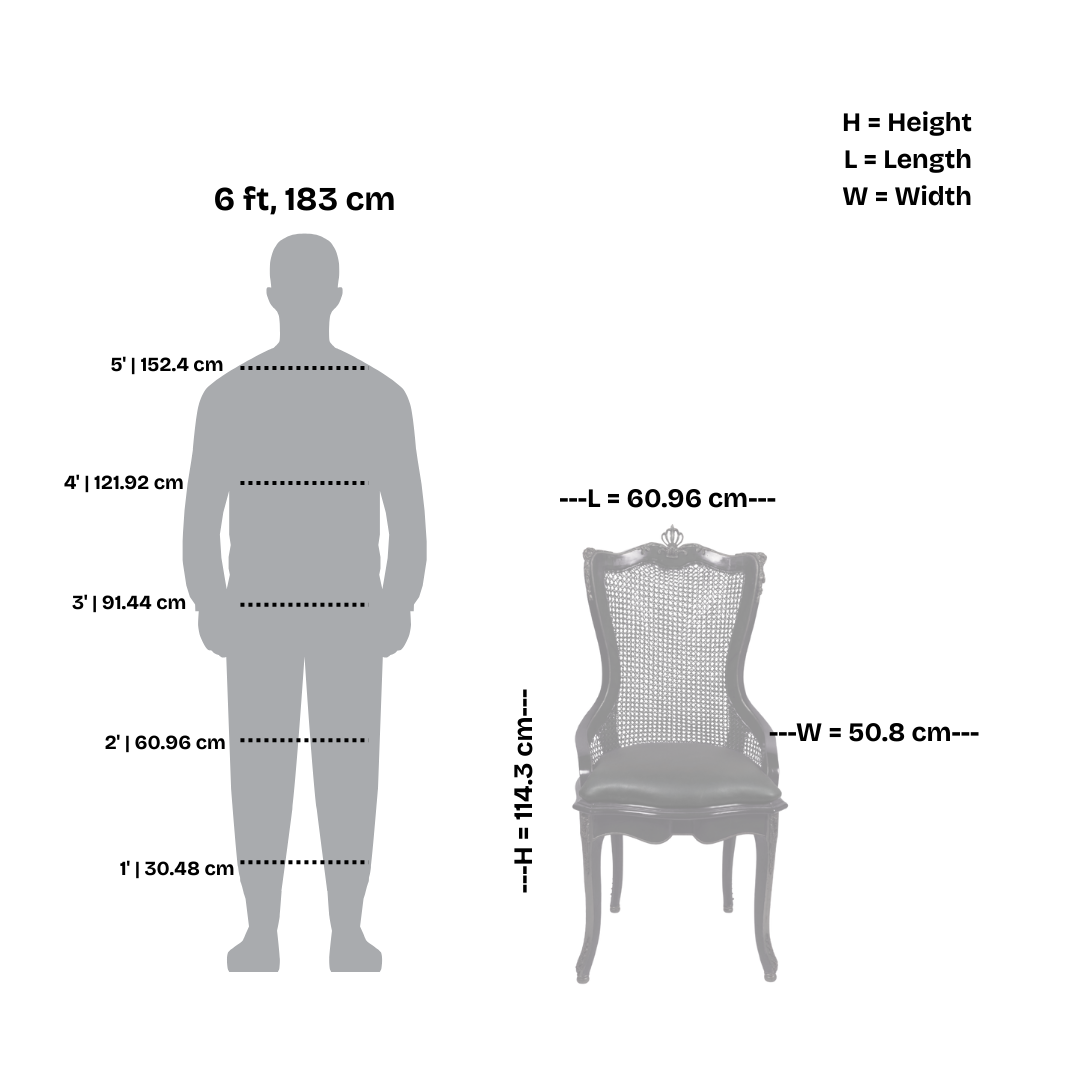 Louis XV Style Carved Walnut Cane Back Side Chair with Velvet Seat