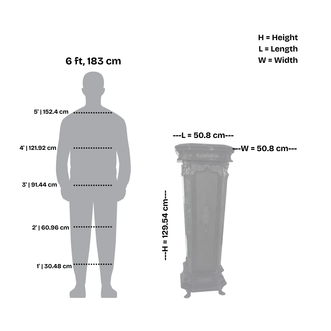 Antique French Empire Style Marble Top Pedestal Stand