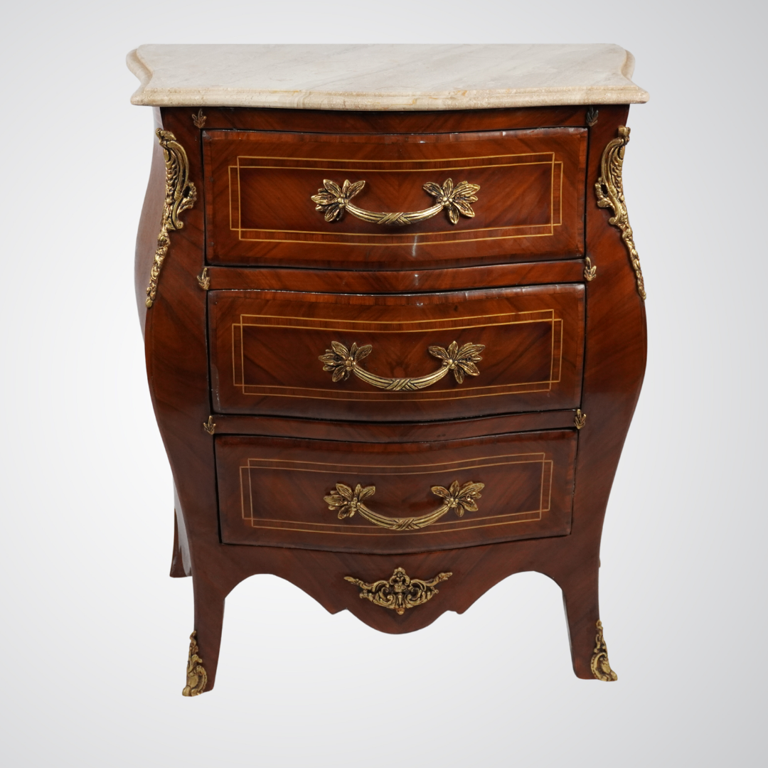 Louis XV Style Marble-Top Chest of Drawers