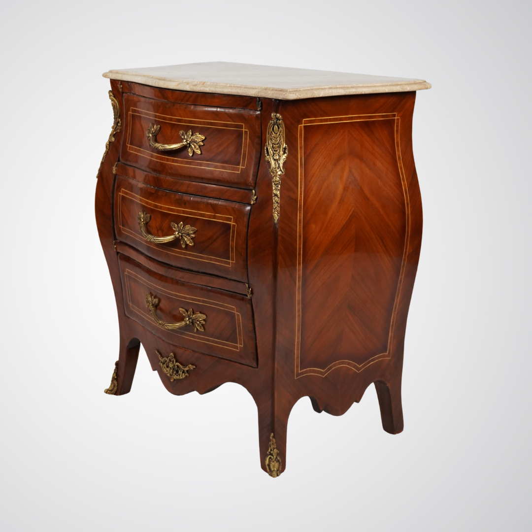Louis XV Style Marble-Top Chest of Drawers