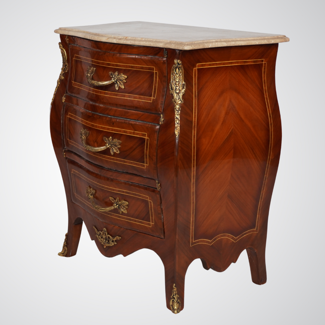 Louis XV Style Marble-Top Chest of Drawers