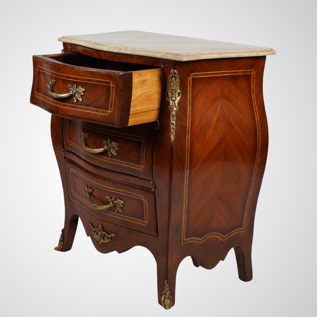 Louis XV Style Marble-Top Chest of Drawers