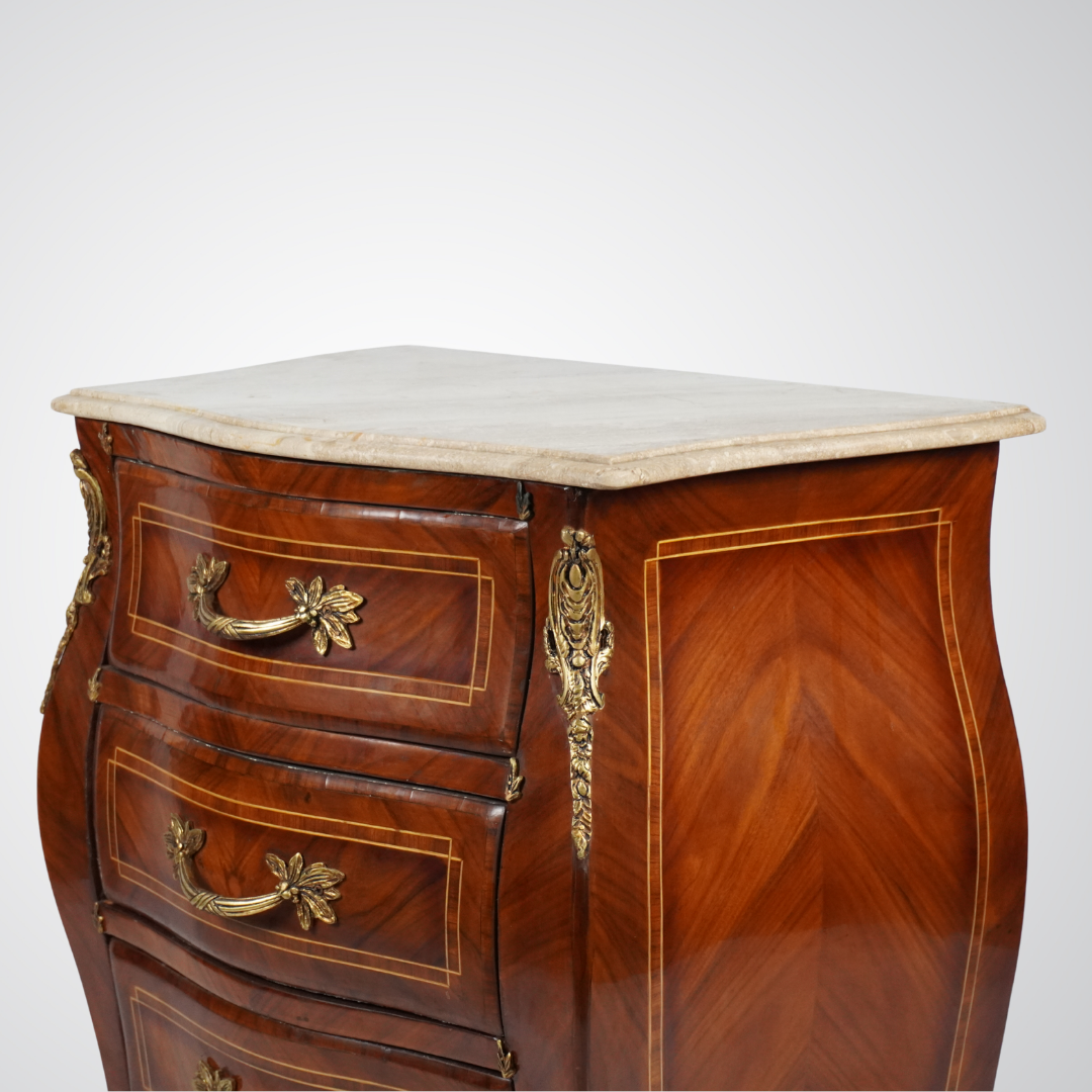 Louis XV Style Marble-Top Chest of Drawers
