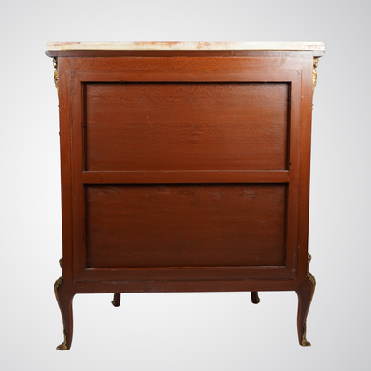 Exceptional Louis XV Style Cabinet with Marble Top and Gilt Bronze Ornamentation