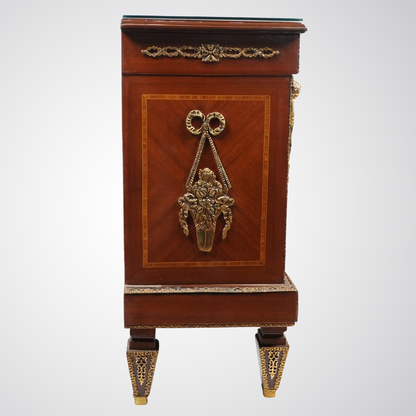 Luxurious Antique French Commode with Ormolu Mounts and Marble Top
