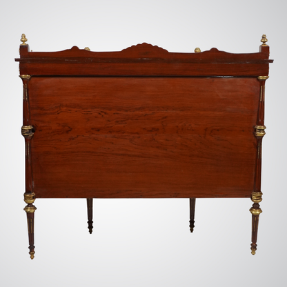 Exquisite Louis XVI Style Mahogany Étagère with Gilt Bronze Mounts and Clock Pediment
