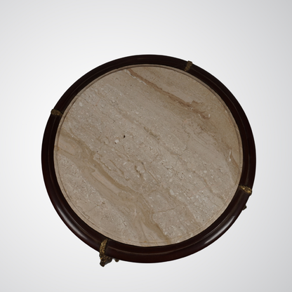 Elegant French Louis XV Style Marble Top Side Table