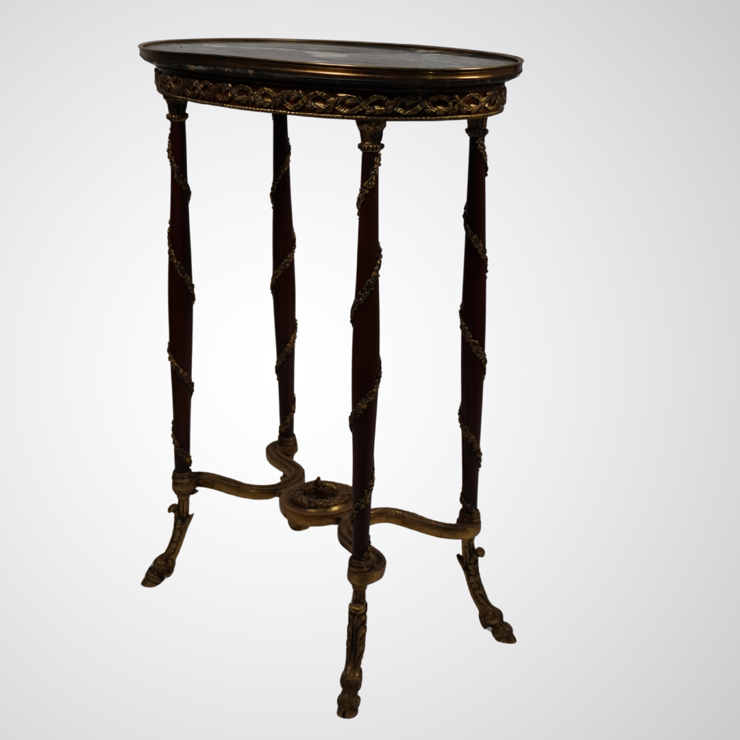 Rococo Revival Console Table with Gilt Accents