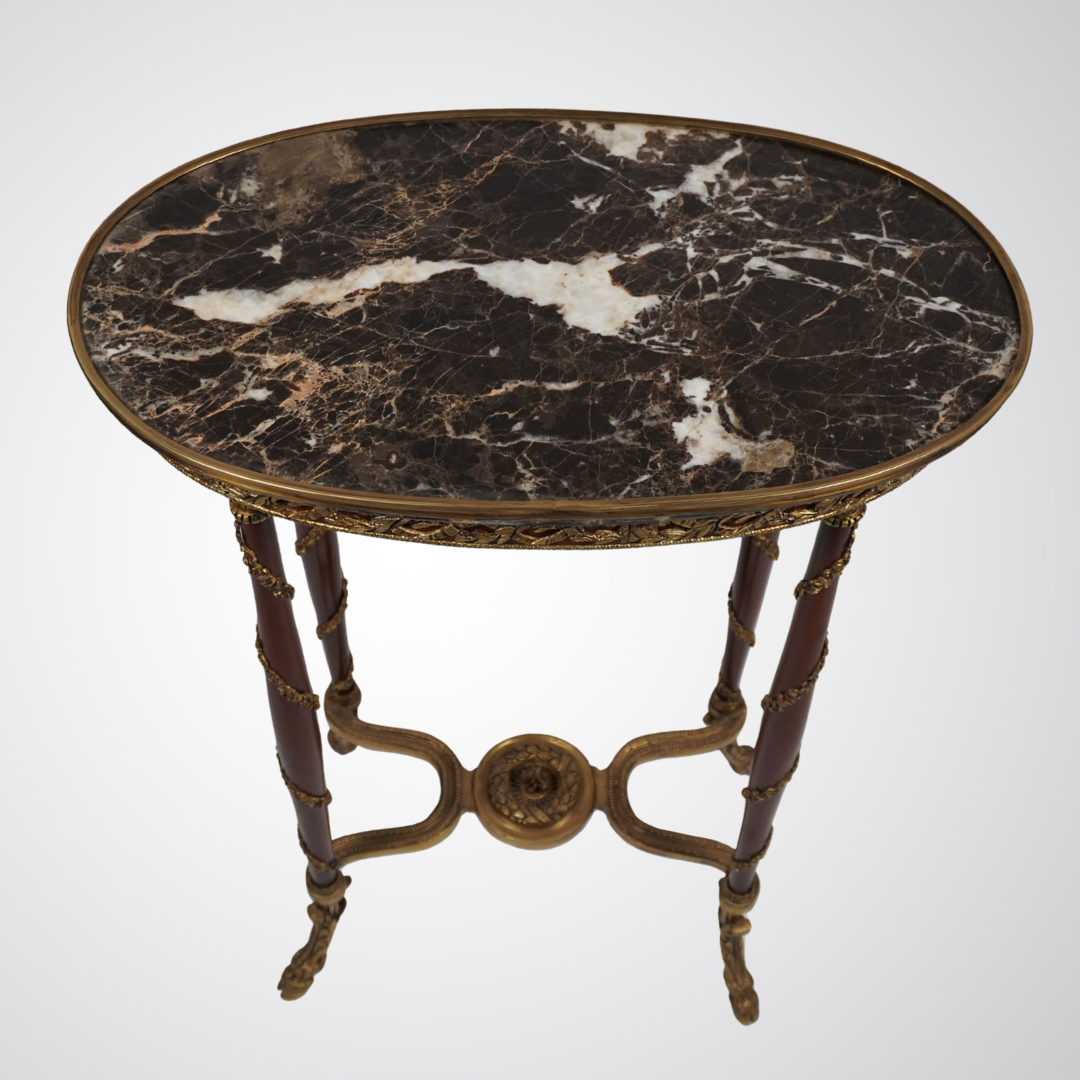 Rococo Revival Console Table with Gilt Accents