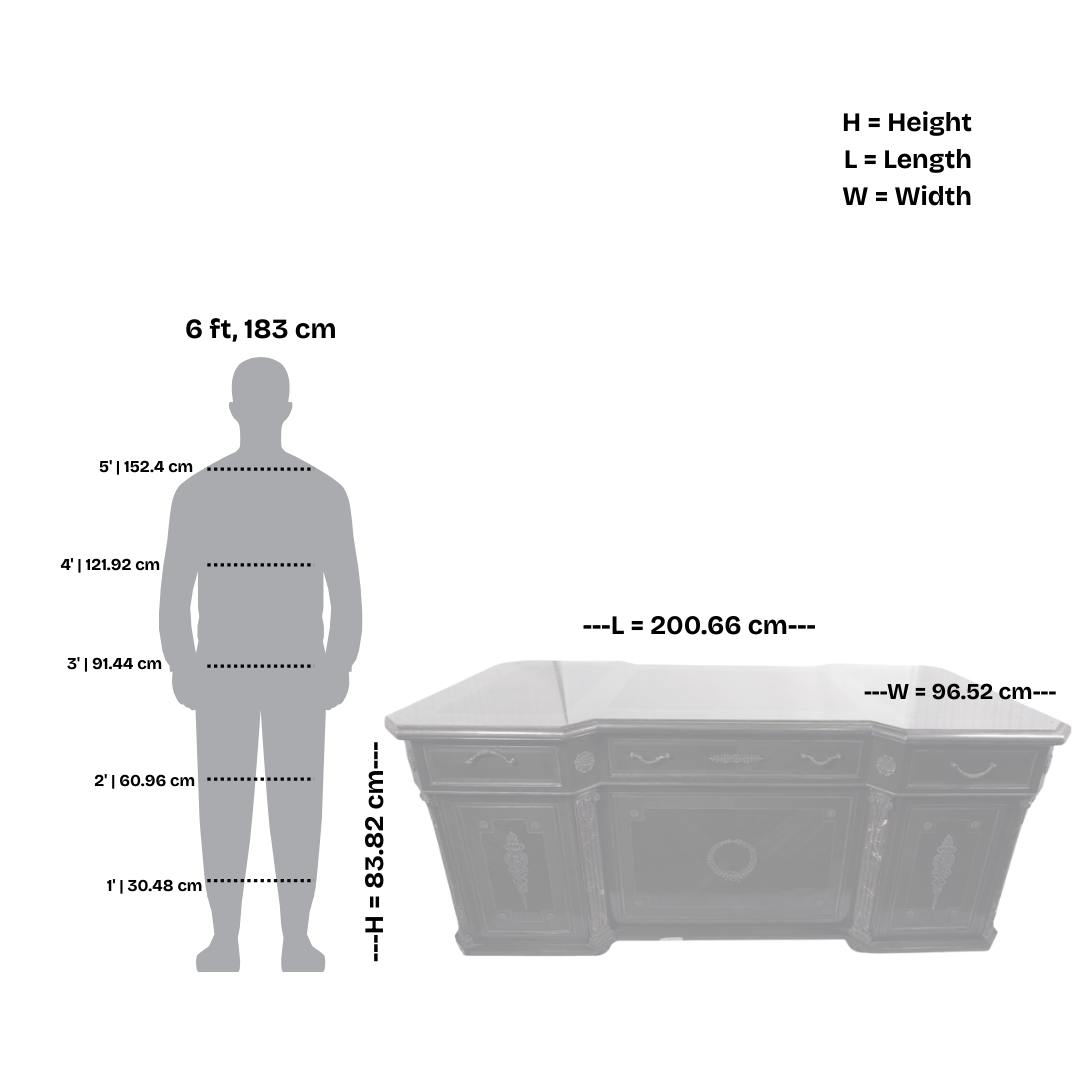 Luxurious French Empire Style Executive Desk