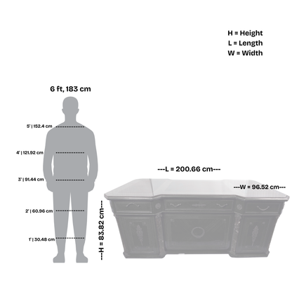 Luxurious French Empire Style Executive Desk