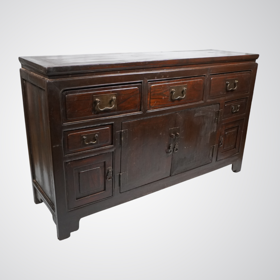 Antique Chinese Sideboard with Drawers and Cabinets