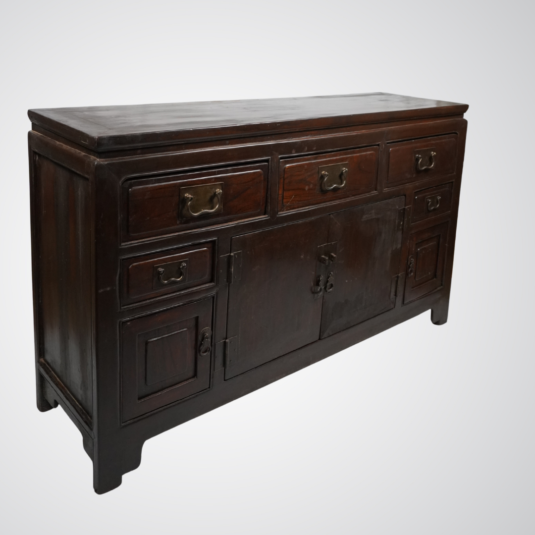 Antique Chinese Sideboard with Drawers and Cabinets