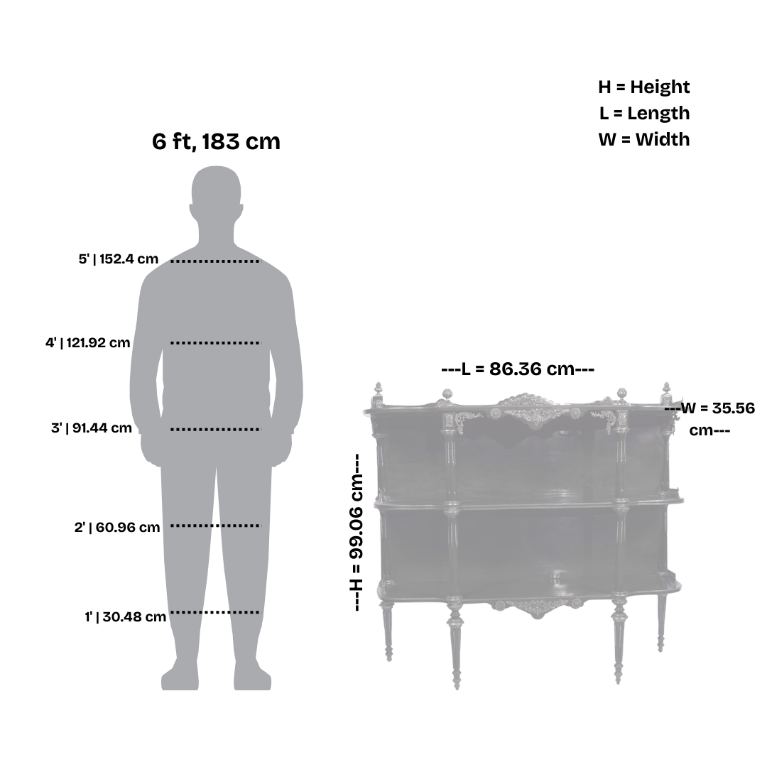 Exquisite Louis XVI Style Mahogany Étagère with Gilt Bronze Mounts and Clock Pediment