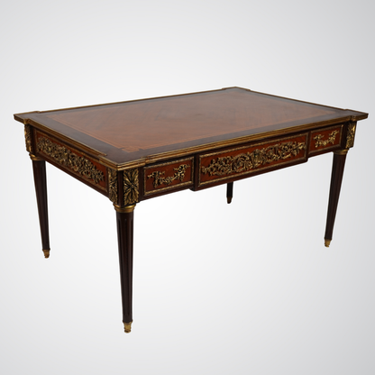 Elegant Louis XVI Style Coffee Table with Ormolu Mounts
