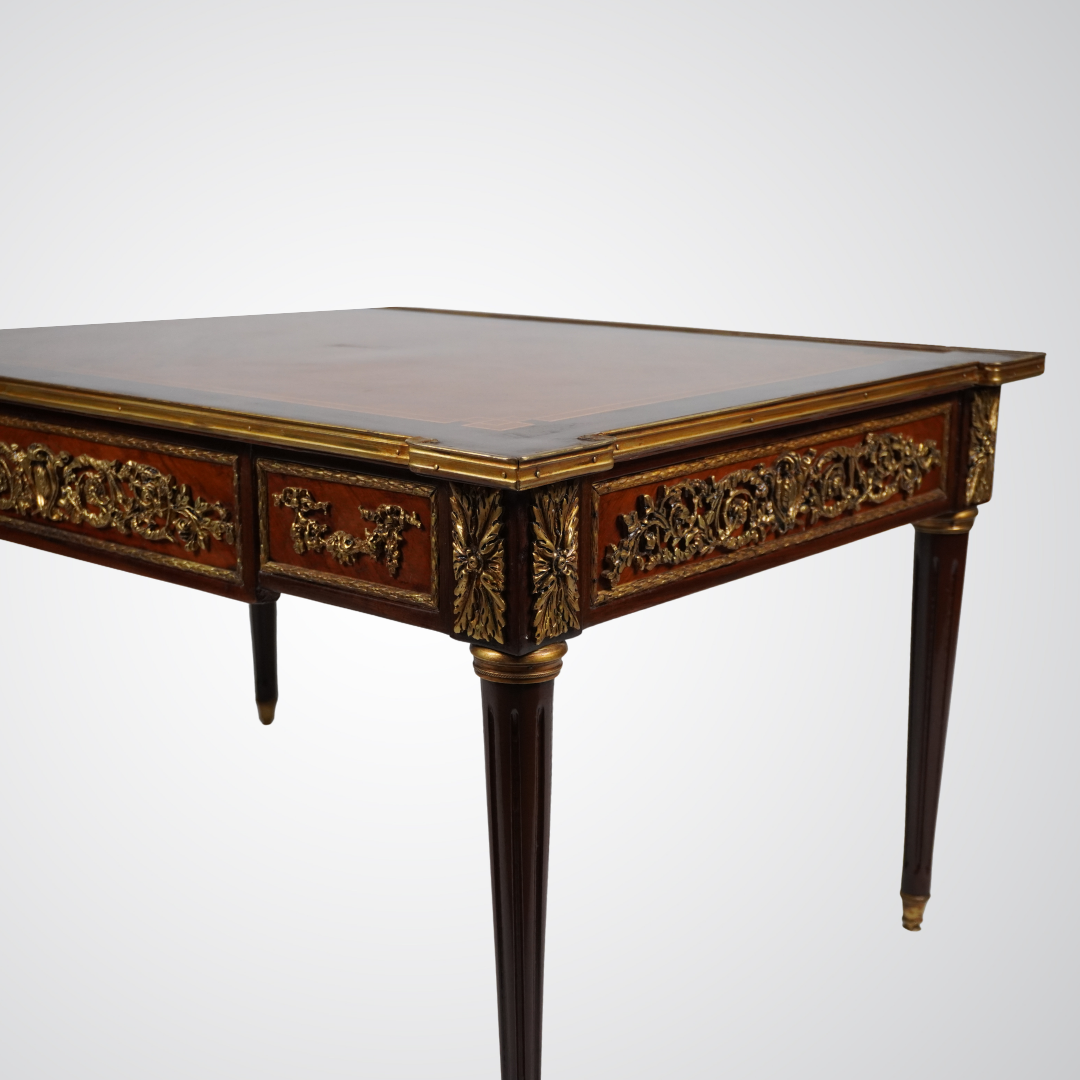 Elegant Louis XVI Style Coffee Table with Ormolu Mounts