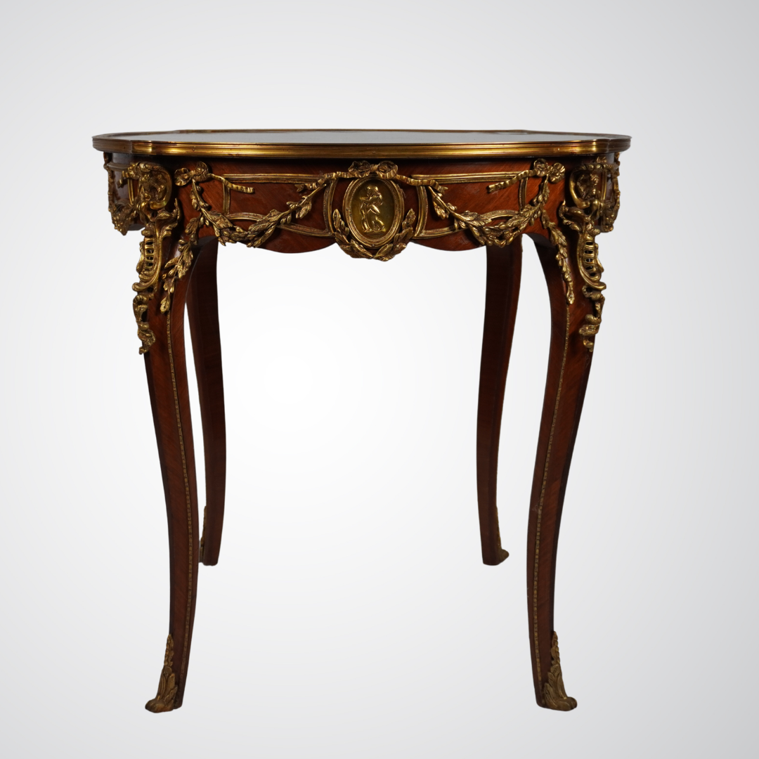 Magnificent Louis XVI Style Mahogany Sideboard with Marble Top and Gilt Bronze Mounts