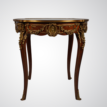 Magnificent Louis XVI Style Mahogany Sideboard with Marble Top and Gilt Bronze Mounts