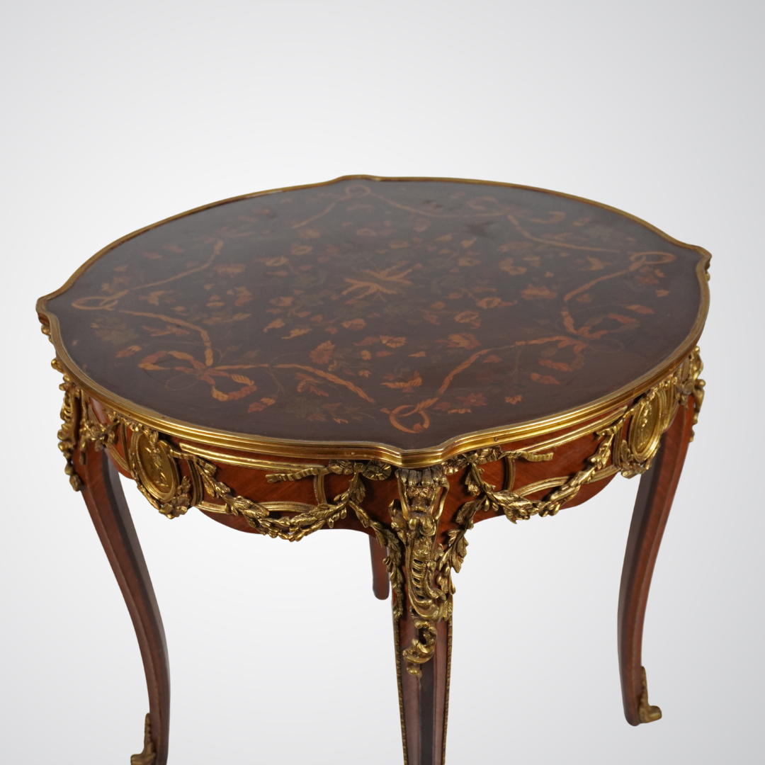 Magnificent Louis XVI Style Mahogany Sideboard with Marble Top and Gilt Bronze Mounts