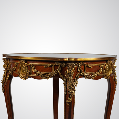 Magnificent Louis XVI Style Mahogany Sideboard with Marble Top and Gilt Bronze Mounts