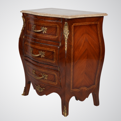 Louis XV Style Marble-Top Chest of Drawers