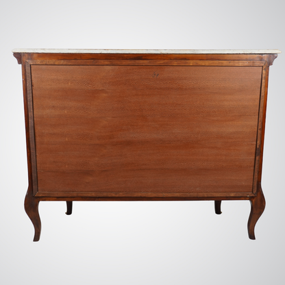 Vintage French-Style Display Cabinet with Glass Doors