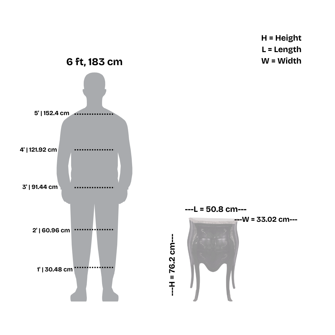 Antique French Louis XV Style Bombe Chest with Marble Top