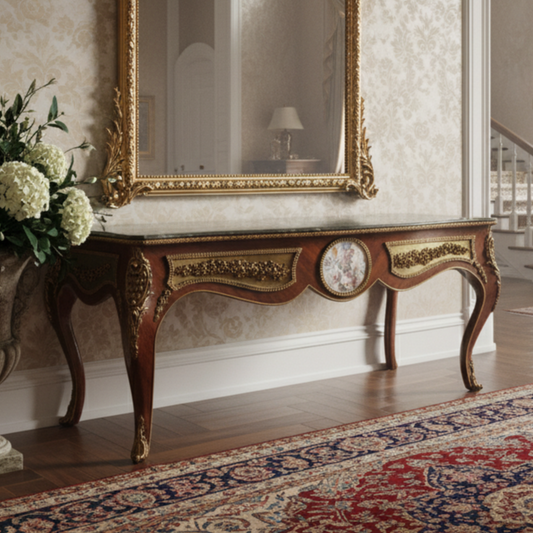 Antique Louis XV Style Gilt Bronze Mounted Coffee Table