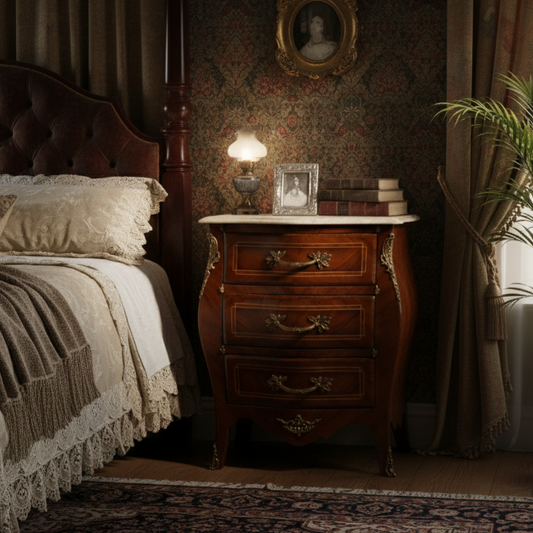 Louis XV Style Marble-Top Chest of Drawers